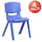 Flash Furniture Blue Plastic Stackable School Chair with 15.5'' Seat Height, PK4 4-YU-YCX4-005-BLUE-GG - alternate 10